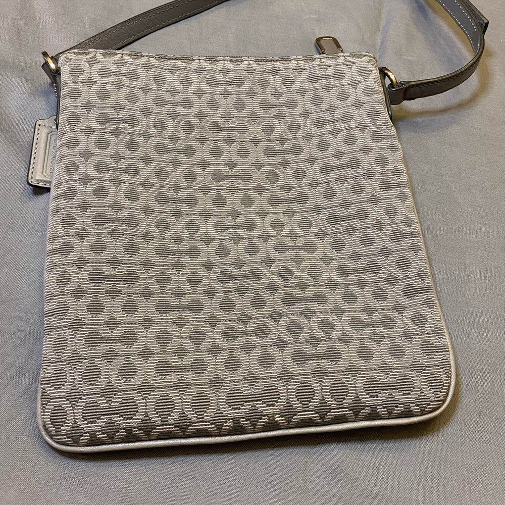 COACH Slim Gray Canvas Crossbody - Picture 3 of 8
